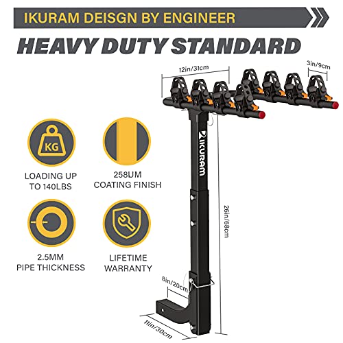 IKURAM R 4 Bike Rack Hitch Mount Carrier