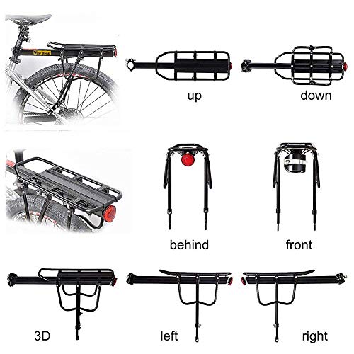 Adjustable Bike Cargo Rack with 110Lb Capacity