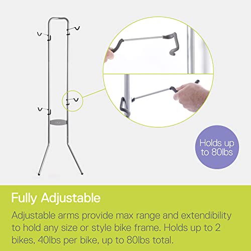Adjustable Vertical Bike Storage Rack for 2 Bikes
