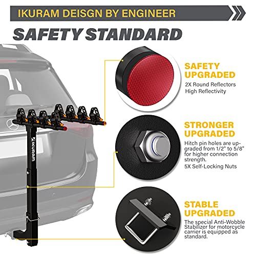 IKURAM R 4 Bike Rack Hitch Mount Carrier