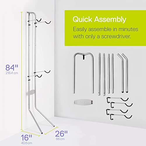 Adjustable Vertical Bike Storage Rack for 2 Bikes