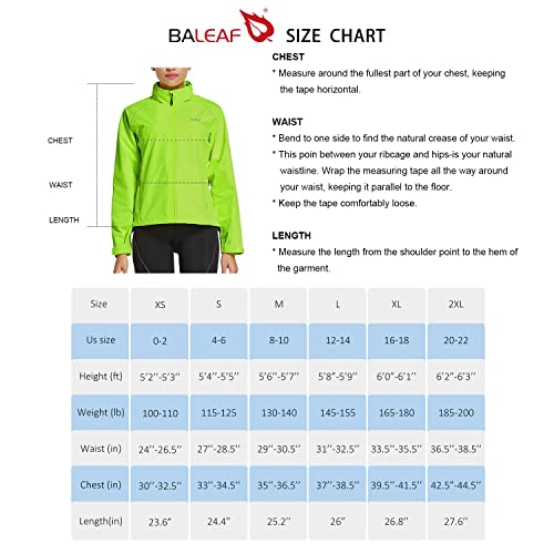 Women's Reflective Cycling Rain Jacket Hooded Yellow