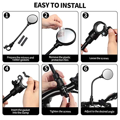 Adjustable Bicycle Rear View Mirror Set