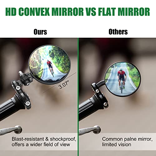 PACEARTH Aluminum Bar End Bike Mirror