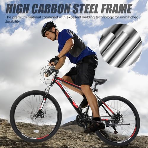 Ktaxon 26" Mountain Bike - 21-Speed, Disc Brake, Suspension