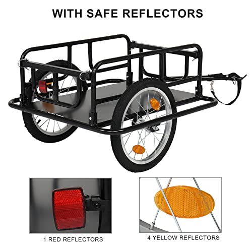 PEXMOR Foldable Bike Cargo Trailer with Hitch