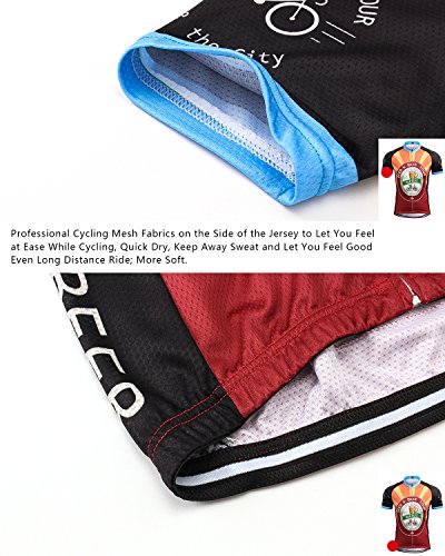 Strgao Men's Orange Cycling Jersey (Short Sleeve)