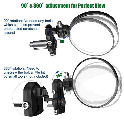 PACEARTH Aluminum Bar End Bike Mirror