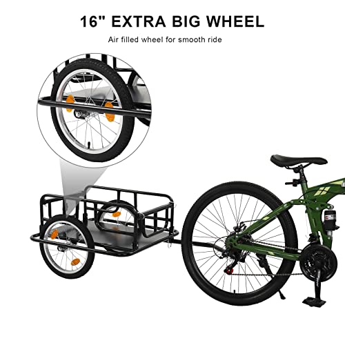 PEXMOR Foldable Bike Cargo Trailer with Hitch