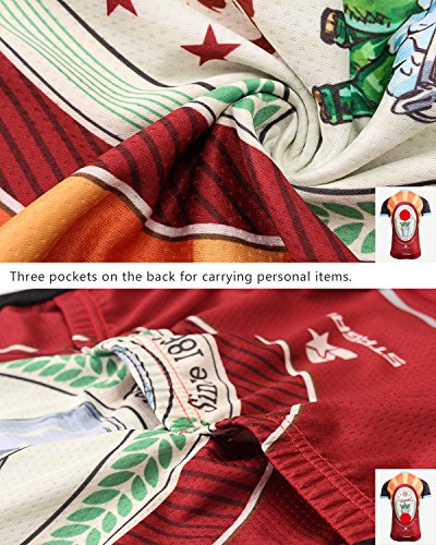 Strgao Men's Orange Cycling Jersey (Short Sleeve)