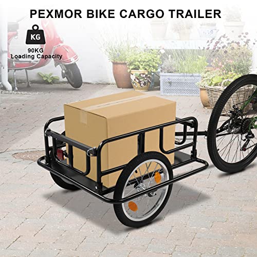 PEXMOR Foldable Bike Cargo Trailer with Hitch