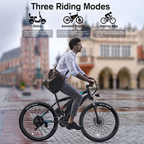 Electric Mountain Bike for Adults, 500W, 21.6MPH