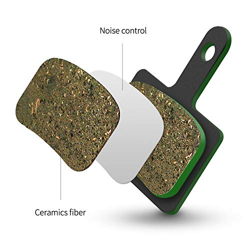 POZDOZ 4 Pairs MTB Disc Bike Brake Pads for TRP Tektro Shimano Deore Br-M575 M525 M515 T615 T675 M505 M495 M486 M485 M475 M465 M447 M446 M445 M416 M415 M395 M375 M315 M355 C601 C501 - Ceramic Brake