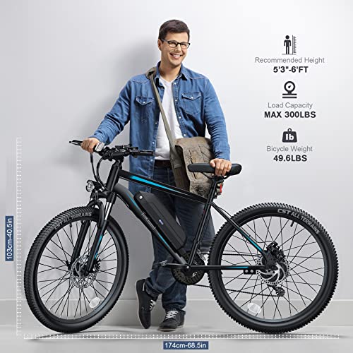 Electric Mountain Bike for Adults, 500W, 21.6MPH