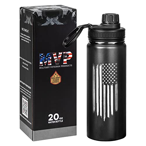 American Flag Cycling Water Bottle - Double Insulated Stainless Steel