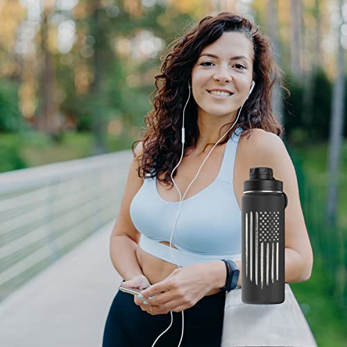 American Flag Cycling Water Bottle - Double Insulated Stainless Steel