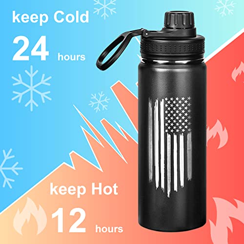 American Flag Cycling Water Bottle - Double Insulated Stainless Steel
