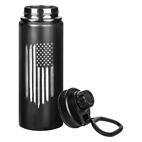 American Flag Cycling Water Bottle - Double Insulated Stainless Steel
