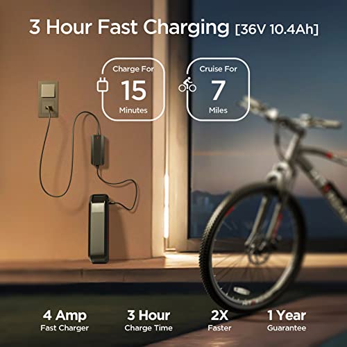Electric Mountain Bike: Powerful, Fast-Charging, Removable Battery
