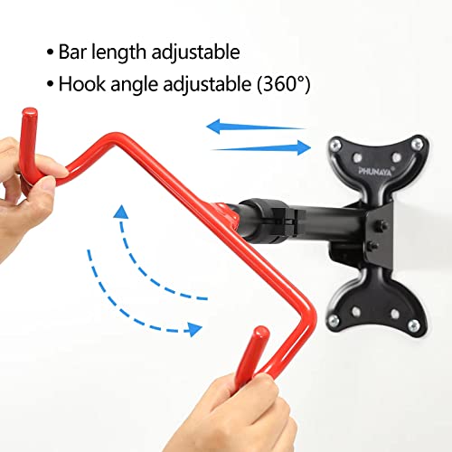 Adjustable Bike Wall Mount for Indoor Storage