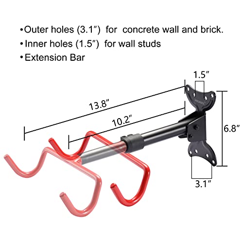 Adjustable Bike Wall Mount for Indoor Storage