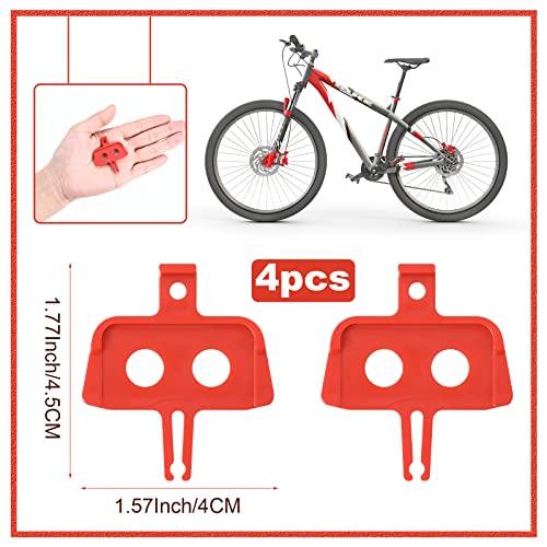 4 Pcs Bicycle Brake Spacer Disc Empty Pinch Hydraulic Disc Brakes Pads Spacer Plastic Mountain Bike Spacer Orange Recoil Pad Spacer Disc Cycling Repair Tools Compatible with Shimano MTB Road Bike