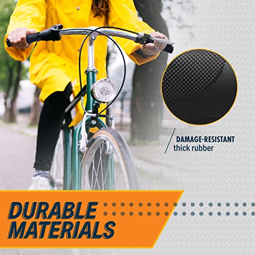 Bikeroo Bike Grips for Handlebar - Non-Slip, Comfortable, Rubber Bike Handle Grips for Outdoor Use - Dirt, Road, Mountain Bicycle Grips (130mm)﻿