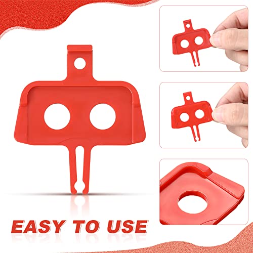 4 Pcs Bicycle Brake Spacer Disc Empty Pinch Hydraulic Disc Brakes Pads Spacer Plastic Mountain Bike Spacer Orange Recoil Pad Spacer Disc Cycling Repair Tools Compatible with Shimano MTB Road Bike