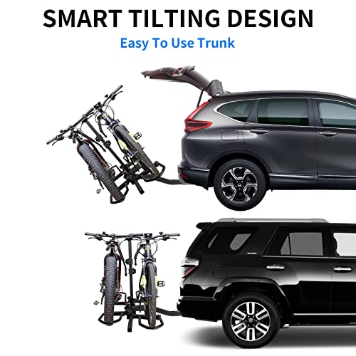 Wobble-Free Smart Tilting Hitch Bike Rack