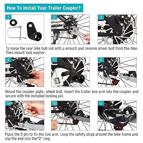 Titanker Bike Trailer Coupler for Instep & Schwinn Trailers
