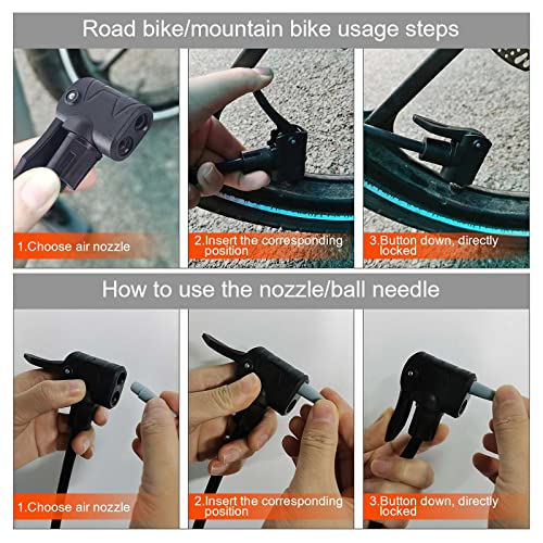 High-Pressure Bike Pump with Dual Valves