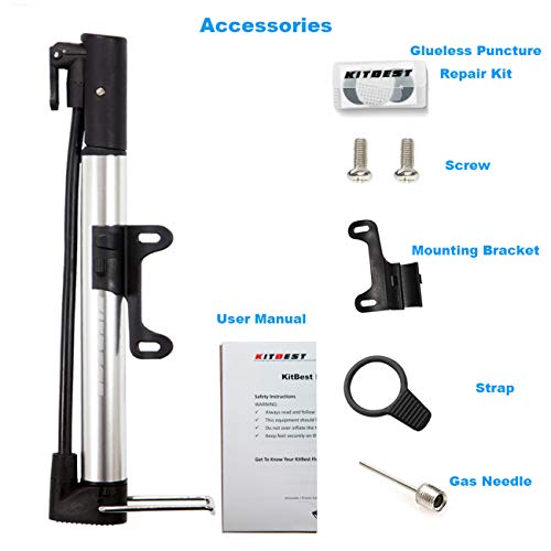 Portable Bike Pump with High Pressure Valves