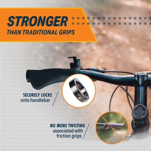 Bikeroo Bike Grips for Handlebar - Non-Slip, Comfortable, Rubber Bike Handle Grips for Outdoor Use - Dirt, Road, Mountain Bicycle Grips (130mm)﻿