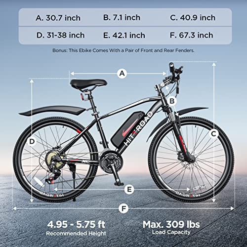 Electric Mountain Bike: Powerful, Fast-Charging, Removable Battery