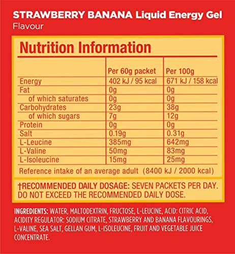 Strawberry Banana Energy Gel, 12 Pack