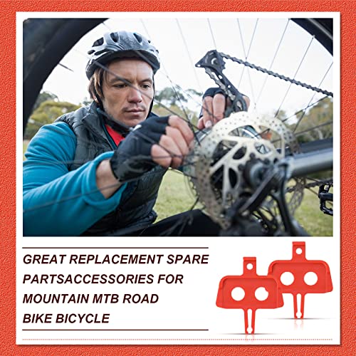 4 Pcs Bicycle Brake Spacer Disc Empty Pinch Hydraulic Disc Brakes Pads Spacer Plastic Mountain Bike Spacer Orange Recoil Pad Spacer Disc Cycling Repair Tools Compatible with Shimano MTB Road Bike