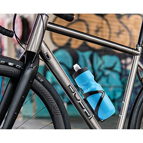 Sporty Blue Squeeze Water Bottle with Holder