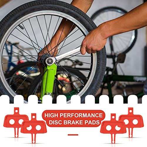 4 Pcs Bicycle Brake Spacer Disc Empty Pinch Hydraulic Disc Brakes Pads Spacer Plastic Mountain Bike Spacer Orange Recoil Pad Spacer Disc Cycling Repair Tools Compatible with Shimano MTB Road Bike
