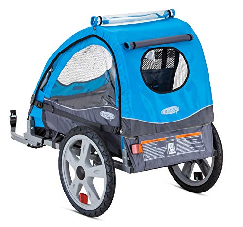 Double Seat Bike Trailer for Kids, Blue