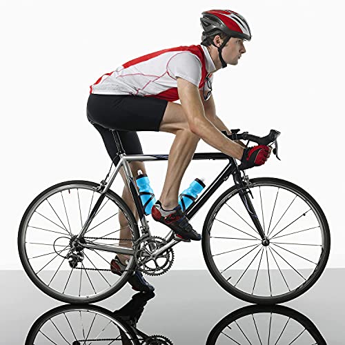 Sporty Blue Squeeze Water Bottle with Holder