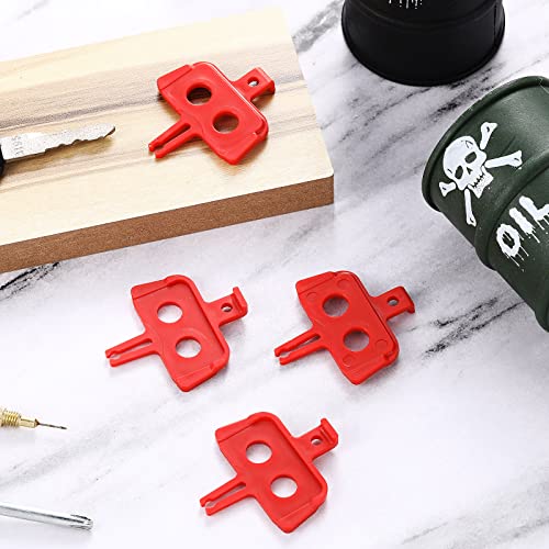 4 Pcs Bicycle Brake Spacer Disc Empty Pinch Hydraulic Disc Brakes Pads Spacer Plastic Mountain Bike Spacer Orange Recoil Pad Spacer Disc Cycling Repair Tools Compatible with Shimano MTB Road Bike