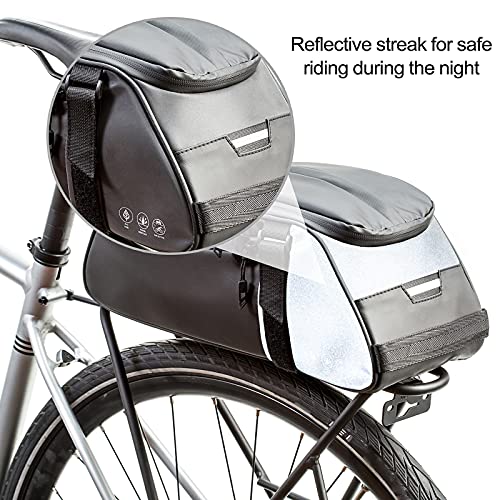 ZIMFANQI Waterproof Rear Bike Rack Bag, 8L