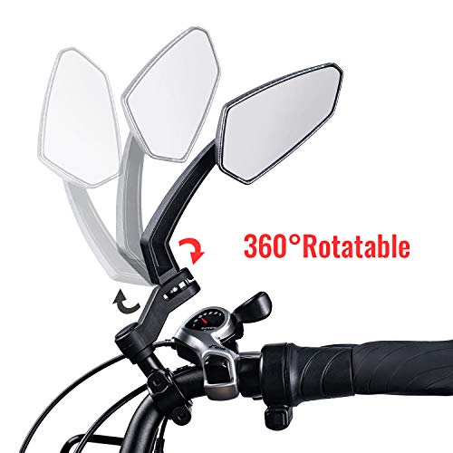 Nightfire Bike Mirrors - 360° Rotatable, Safe & Universal