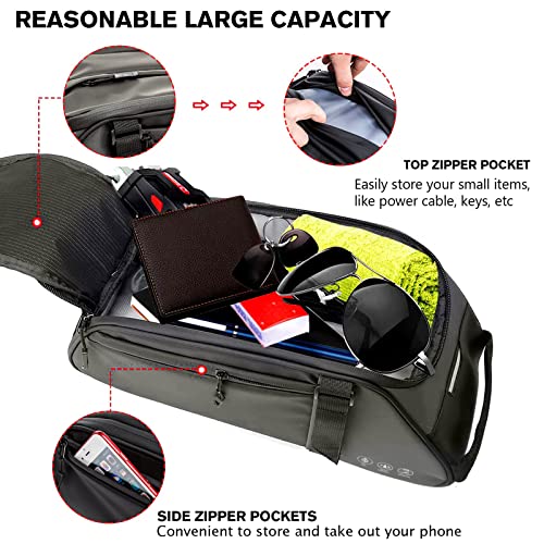 ZIMFANQI Waterproof Rear Bike Rack Bag, 8L