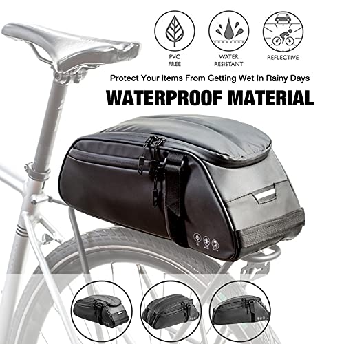 ZIMFANQI Waterproof Rear Bike Rack Bag, 8L
