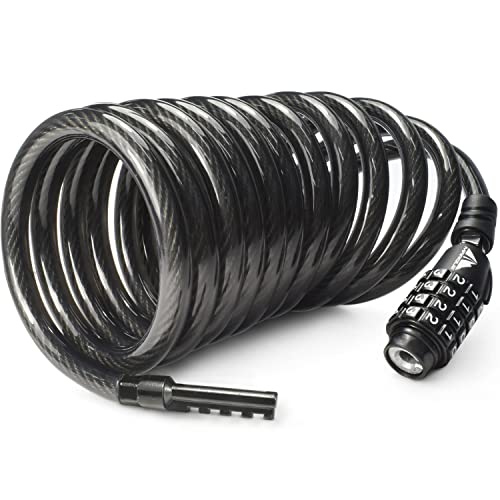 MARQUE Bike Lock Cable with Resettable Combination - 10FT