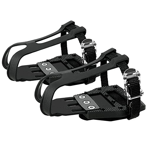 BV Bike Pedals with Toe Clips & Cleats