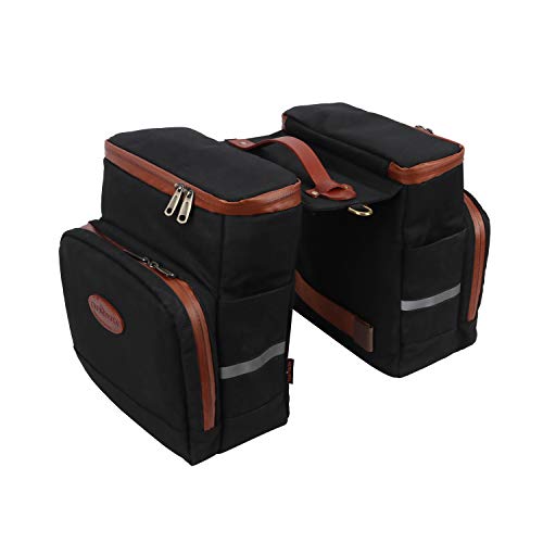 Canvas Bicycle Pannier with Insulated Trunk