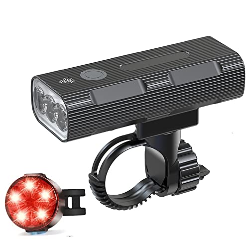 4000 Lumen Rechargeable Bike Light Set - Waterproof