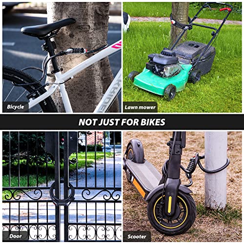 Sportneer 6ft Bike Cable Lock with Light